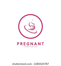 Pregnant logo template vector icon illustration design