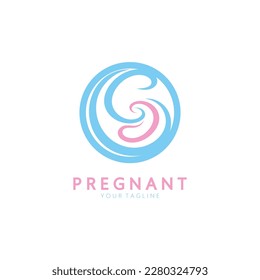 Pregnant logo template vector icon illustration design