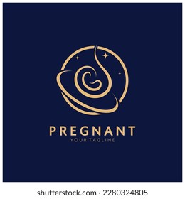 Pregnant logo template vector icon illustration design
