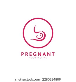 Pregnant logo template vector icon illustration design