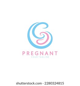 Pregnant logo template vector icon illustration design