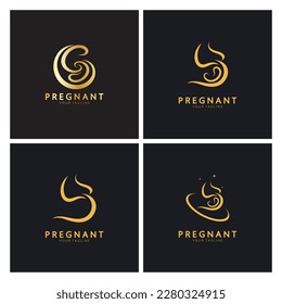 Pregnant logo template vector icon illustration design