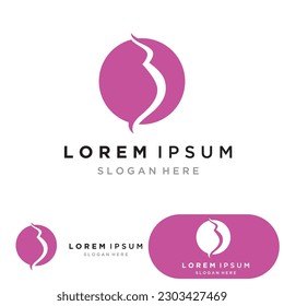 Pregnant logo template vector icon illustration design