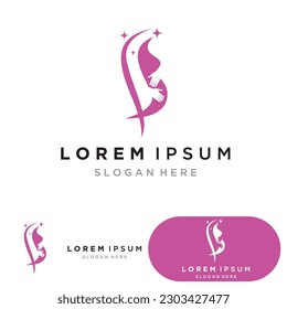 Pregnant logo template vector icon illustration design