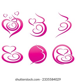 Pregnant logo template vector icon illustration design