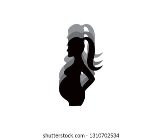 pregnant logo template vector illustration