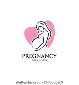 Pregnant logo vector. EPS 10 editable vector