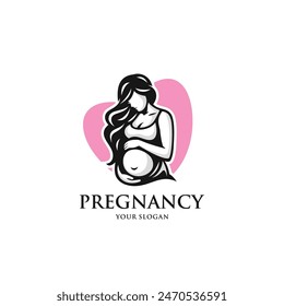 Pregnant logo vector. EPS 10 editable vector