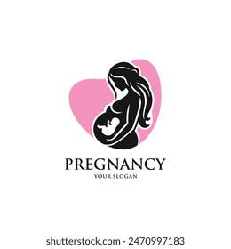Pregnant logo vector. EPS 10 editable vector