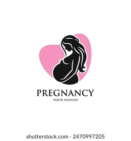 Pregnant logo vector. EPS 10 editable vector