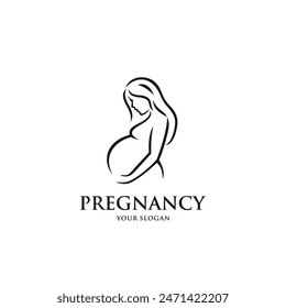 Pregnant logo vector. EPS 10 editable vector