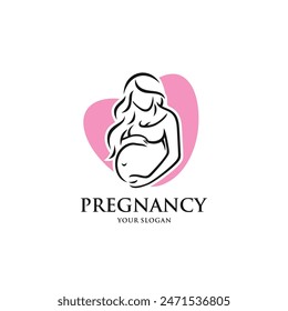 Pregnant logo vector. EPS 10 editable vector
