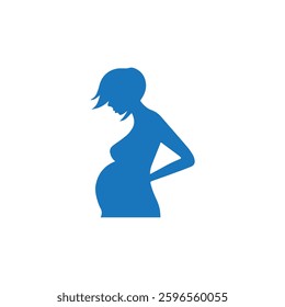 Pregnant logo vector. EPS 10. mom and baby logo, mother and children icon design, pregnancy logo, mother love logo design.