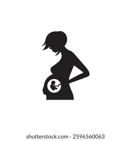 Pregnant logo vector. EPS 10. mom and baby logo, mother and children icon design, pregnancy logo, mother love logo design.