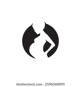 Pregnant logo vector. EPS 10. mom and baby logo, mother and children icon design, pregnancy logo, mother love logo design.
