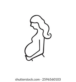 Pregnant logo vector. EPS 10. mom and baby logo, mother and children icon design, pregnancy logo, mother love logo design.