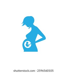 Pregnant logo vector. EPS 10. mom and baby logo, mother and children icon design, pregnancy logo, mother love logo design.