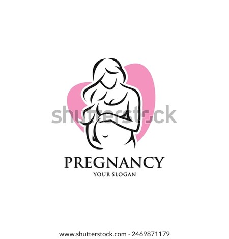 Pregnant logo vector. EPS 10 editable vector