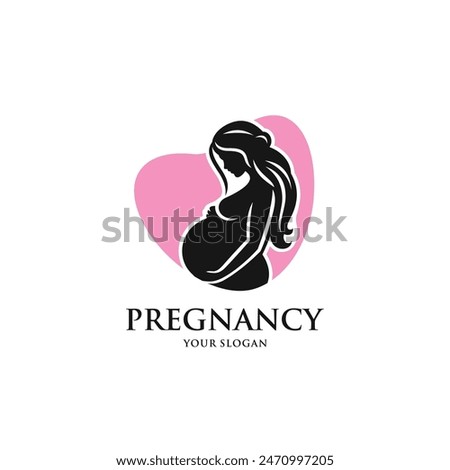 Pregnant logo vector. EPS 10 editable vector