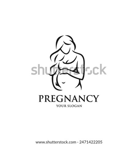 Pregnant logo vector. EPS 10 editable vector