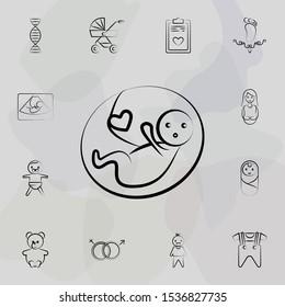 Pregnant love baby concept line icon. Universal set of maternity for website design and development, app development