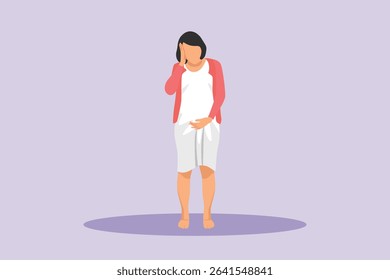 Pregnant Mother Concept. Colored flat vector illustration isolated