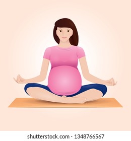 pregnant mother doing yoga