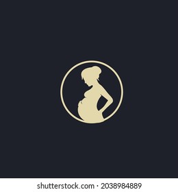 pregnant mother icon logo vector