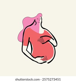 pregnant mother pregnancy logo creative mother vector illustration