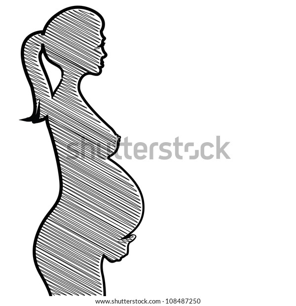 Pregnant Naked Woman Silhouette Illustration 스톡 벡터 로열티 프리 108487250 Shutterstock