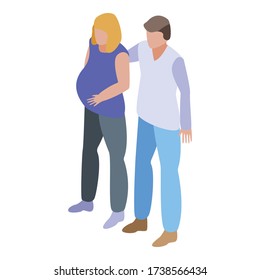 Pregnant pair icon. Isometric of pregnant pair vector icon for web design isolated on white background