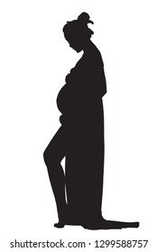 Pregnant person silhouette
