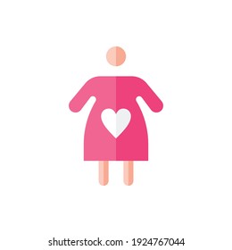 Pregnant, Pregnancy, Maternity Flat Icon Logo Illustration Vector Isolated. Happy Mother's Day Icon-Set. Suitable for Web Design, Logo, App, and Upscale Your Business.