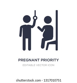pregnant priority icon on white background. Simple element illustration from People concept. pregnant priority icon symbol design.