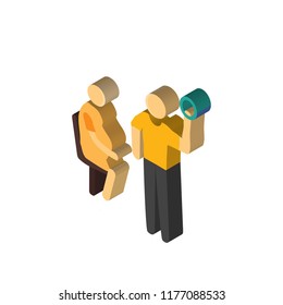 Pregnant priority isometric left top view 3D icon