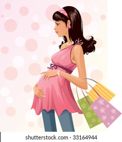 Pregnant shopper