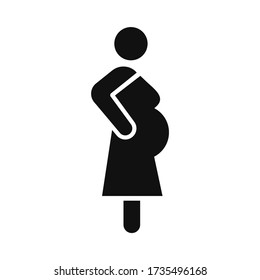 Pregnant sign icon. Women pregnancy vector