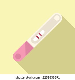 Pregnant test icon flat vector. Family doctor. Patient hospital