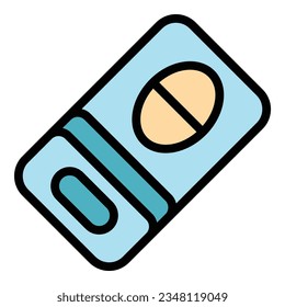 Pregnant test icon outline vector. Negative kit. Female result color flat