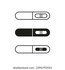 Icono de línea de prueba de embarazo. Ilustración vectorial. EPS 10.