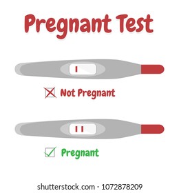 Pregnant Test Not Pregnant Pregnant Isolated Stock Vector (Royalty Free ...