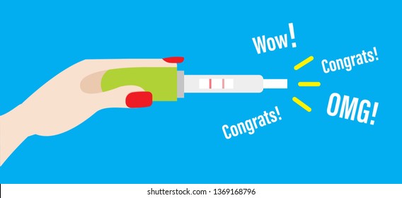Pregnant Test, Pregnancy Concept vector illustration