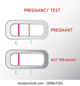 pregnant tester with two result vector illustrations 