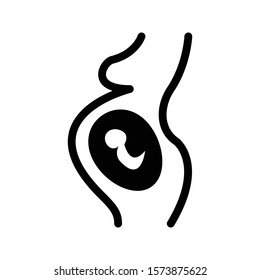 pregnant vector glyph flat icon 
