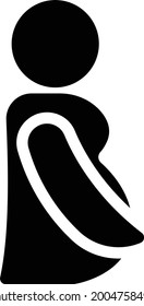pregnant vector glyph flat icon