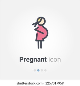pregnant vector icon
