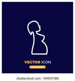 pregnant vector icon illustration