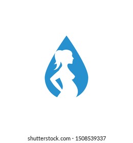 Pregnant vector icon illustration design template