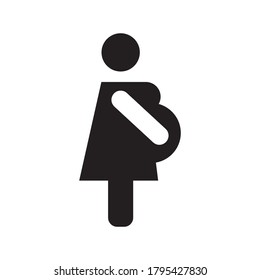 pregnant vector icon logo design