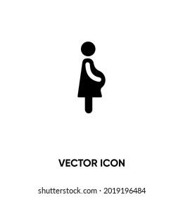 Pregnant vector icon. Modern, simple flat vector illustration for website or mobile app. Pregnant womensymbol, logo illustration. Pixel perfect vector graphics	